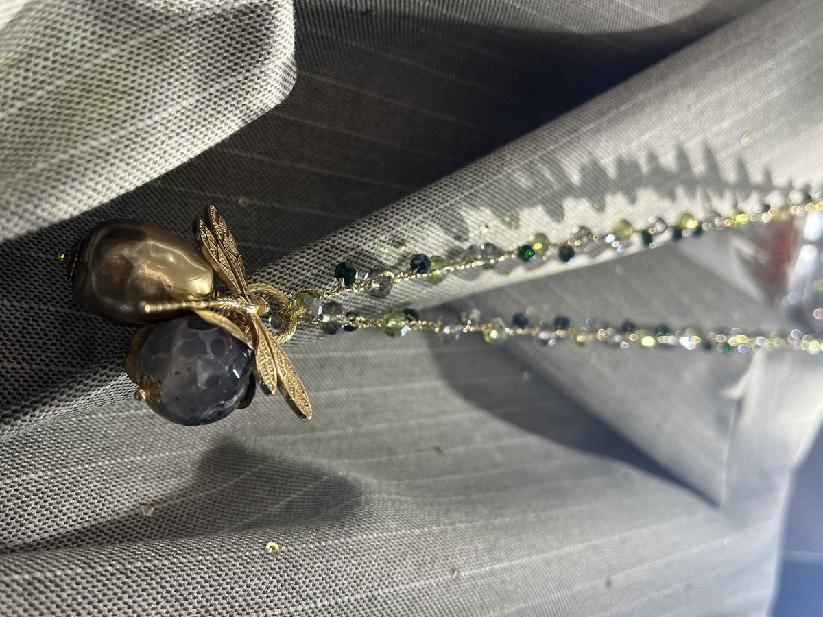 Via Roma - Collana "New Beautiful" Verde - Grigio - Oro