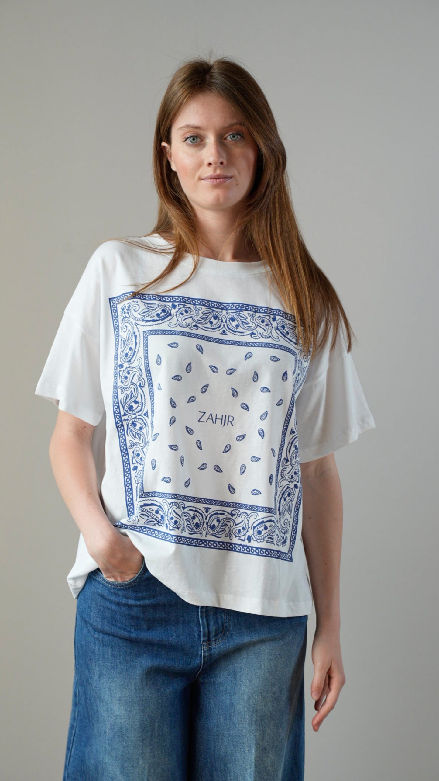 Zahjr - T-shirt bandana blu - ART.53539892