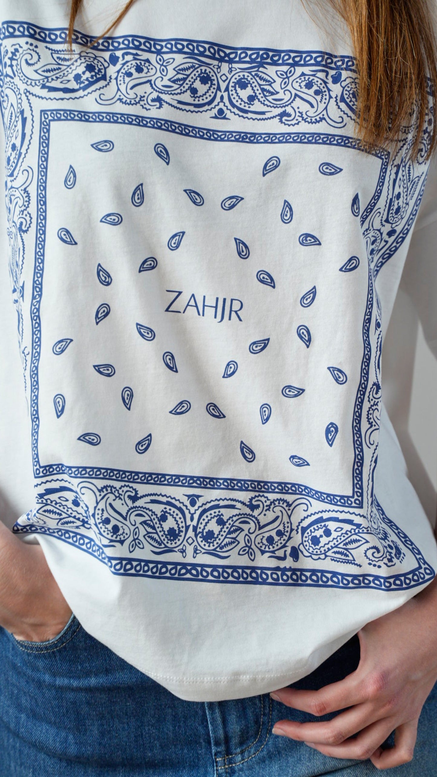 Zahjr - T-shirt bandana blu - ART.53539892