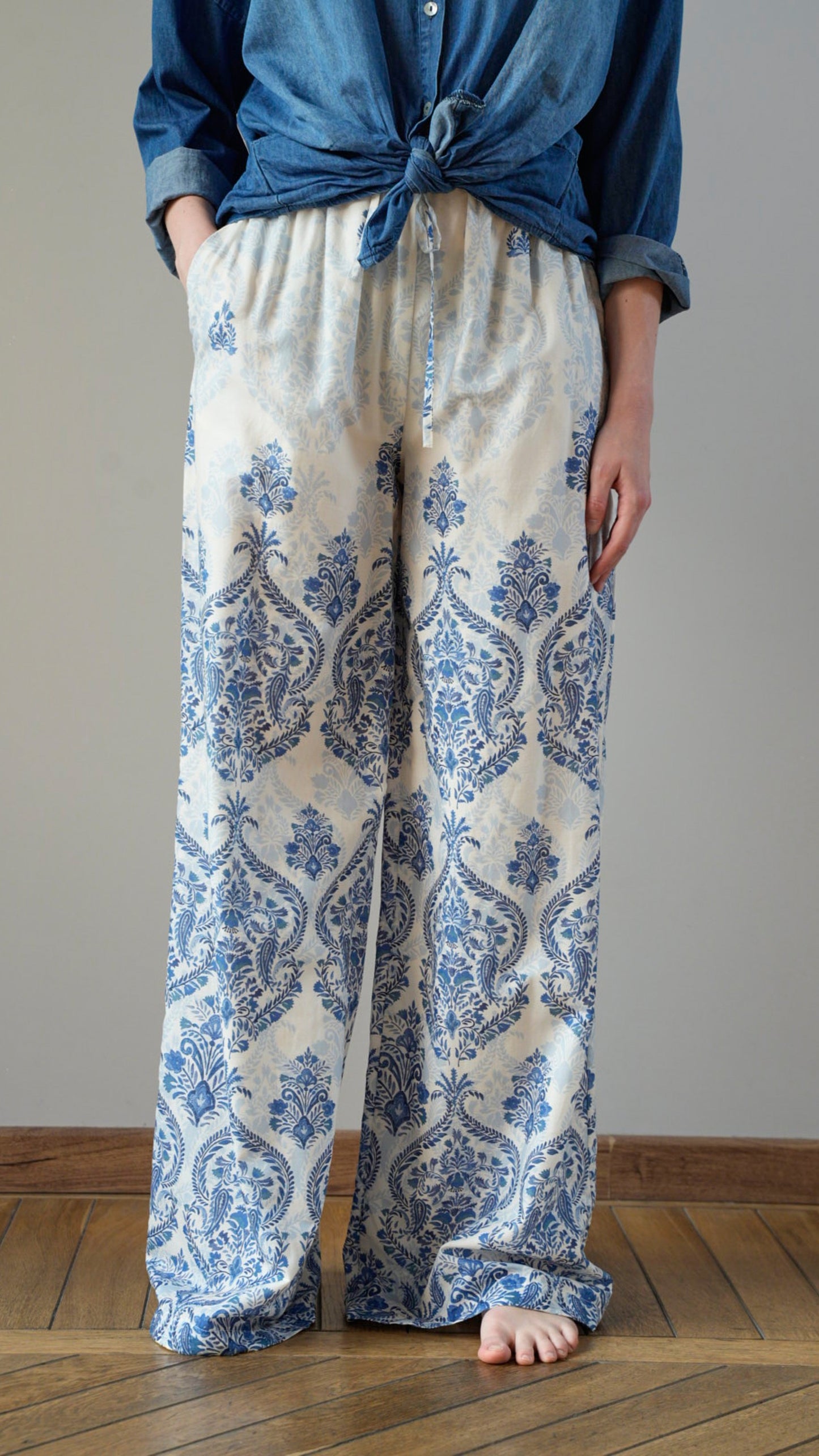 Zahjr - Pantaloni fantasia cielo sfondo latte - ART.53539902