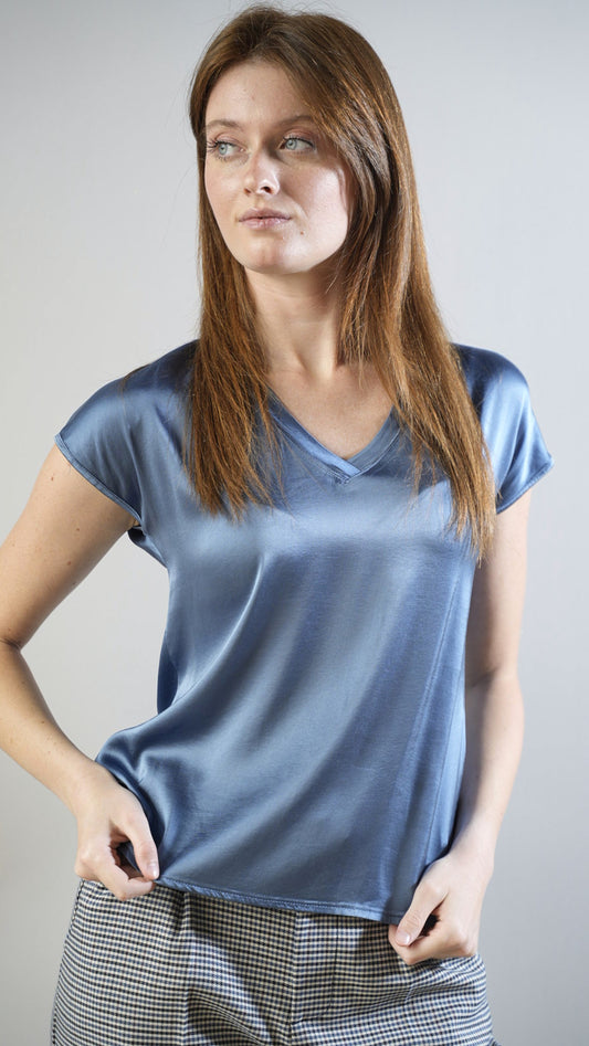 Lokita - T-shirt scollo a V raso stretch - ART.LOK23175/1175/25FWPR