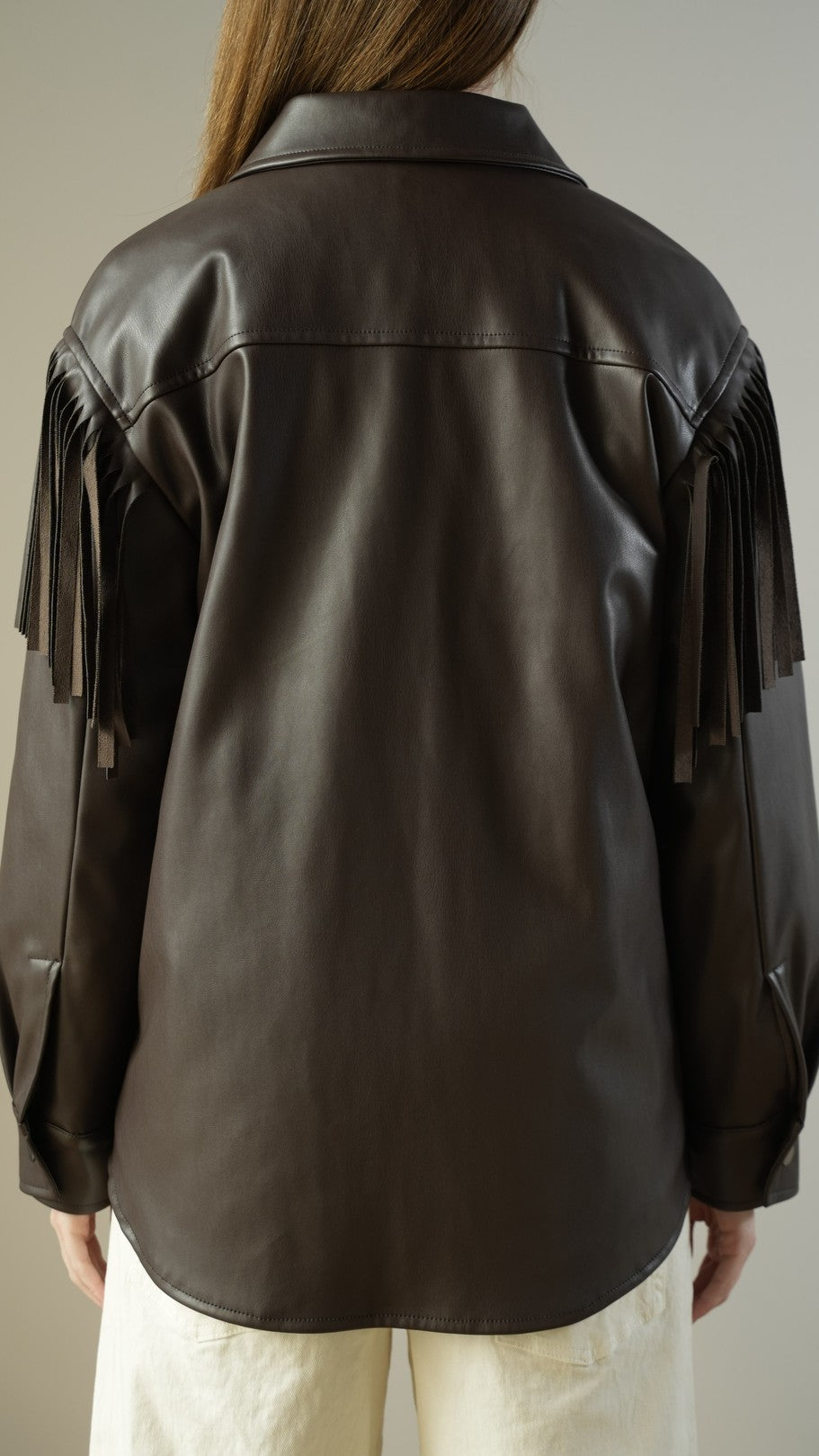 Kontatto - Cappottino con frange in ecopelle imbottito - ART.MA4034N