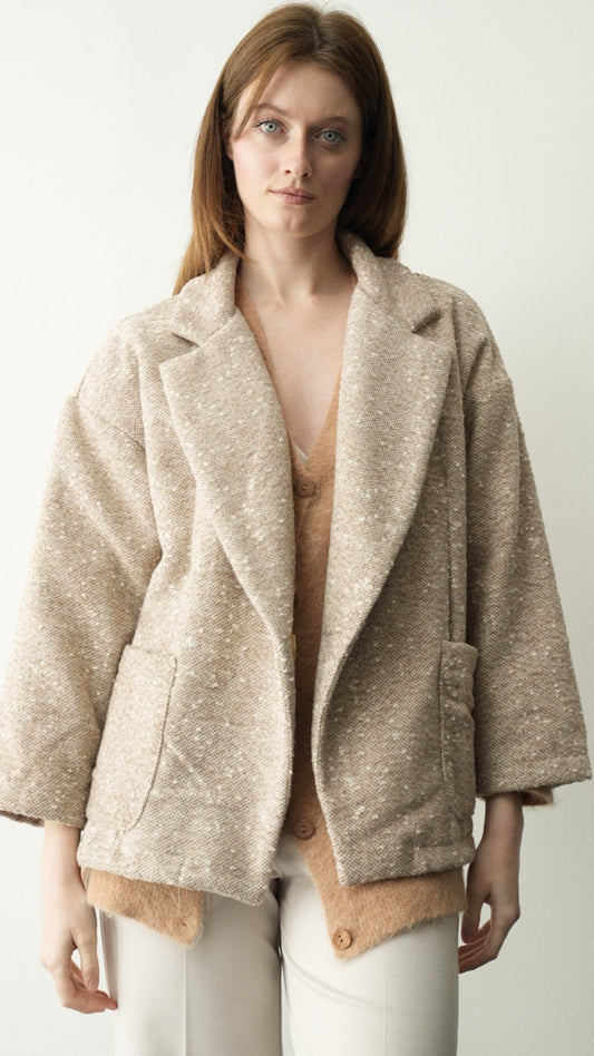 Via Roma - Giacca corta con collo