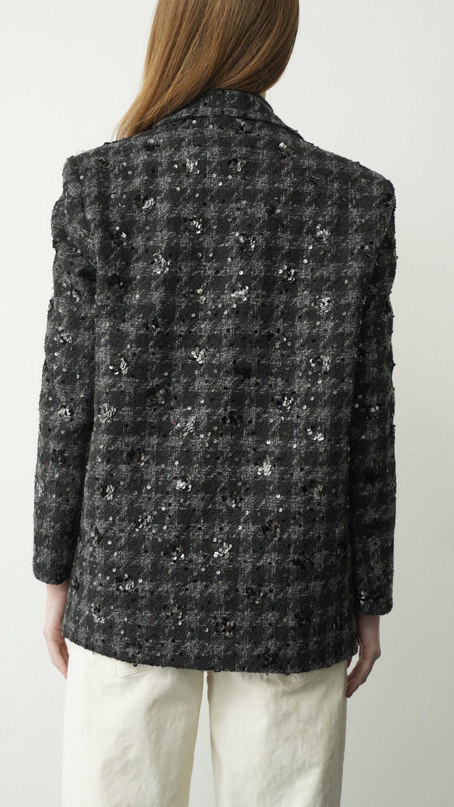 Kontatto - Blazer check con paillettes - ART.ST104N