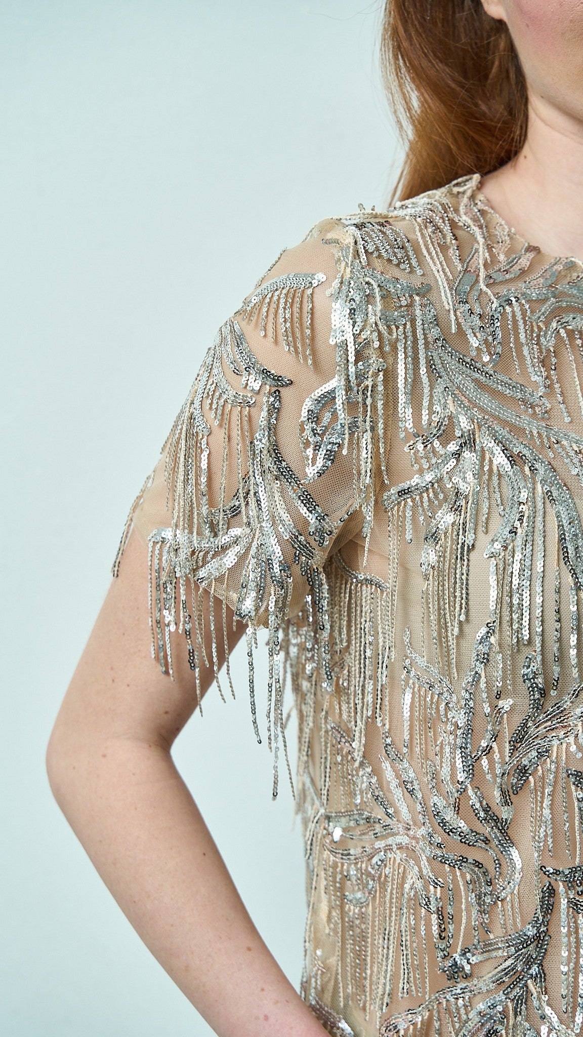 Tensione in - T-shirt con frange - ART.TES26T071