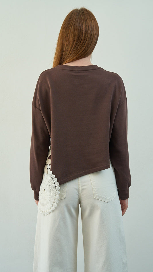 Tensione in - Felpa asimmetrica - ART.TETI3419PE26