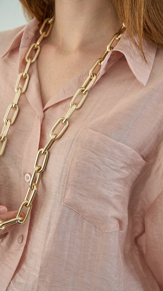 Tensione in - Camicia lyocell rosa - ART.TE26C3130