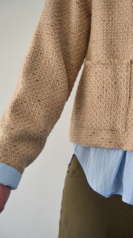 Via Roma - Giacca sartoriale pezzo unico, limited edition Toni del beige