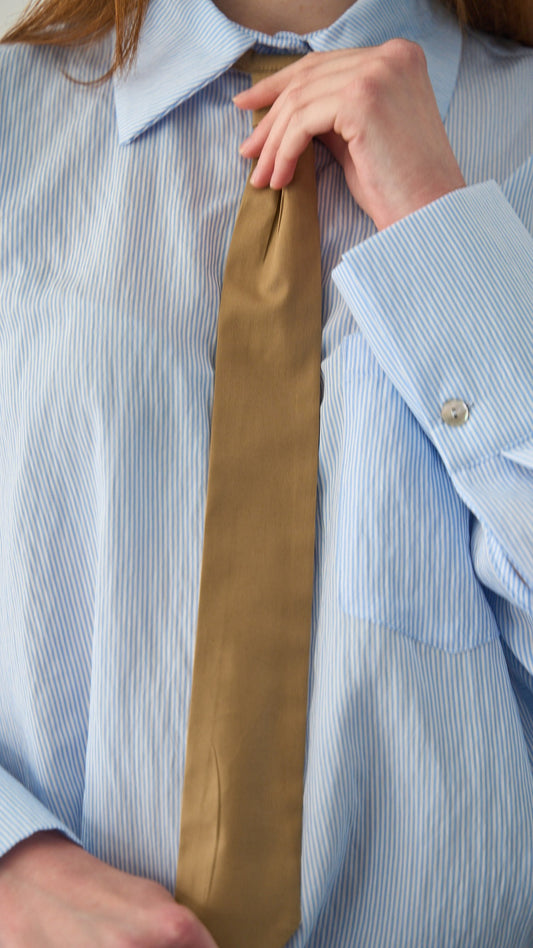 Kontatto - Camicia cravatta ART.B6506C Azzurro - Bianco - Beige