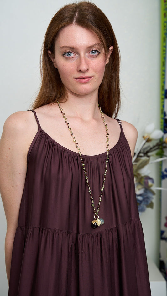Via Roma - Collana "New Beautiful" Verde - Marrone