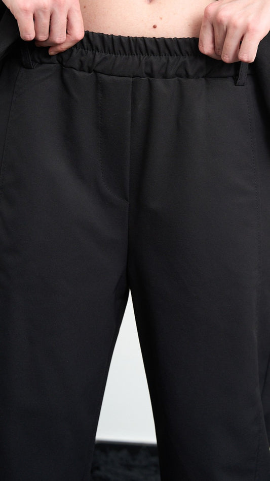 Via Roma - Pantalone morbido con vita elasticizzata - Nero - ART.26AI6000950