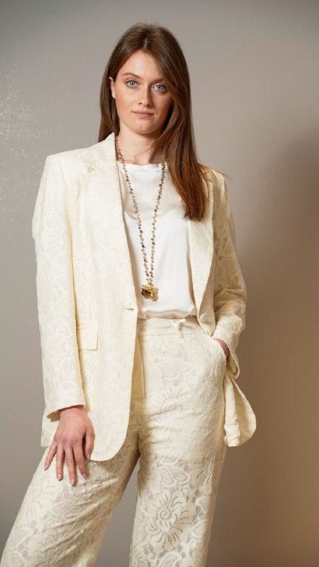 Zahjr - Blazer in pizzo color panna - ART.53539790