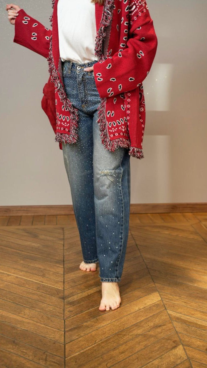 Zahjr - Jeans con strass lavaggio blu - ART.53539712