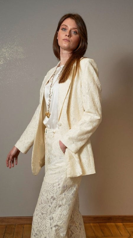 Zahjr - Blazer in pizzo color panna - ART.53539790