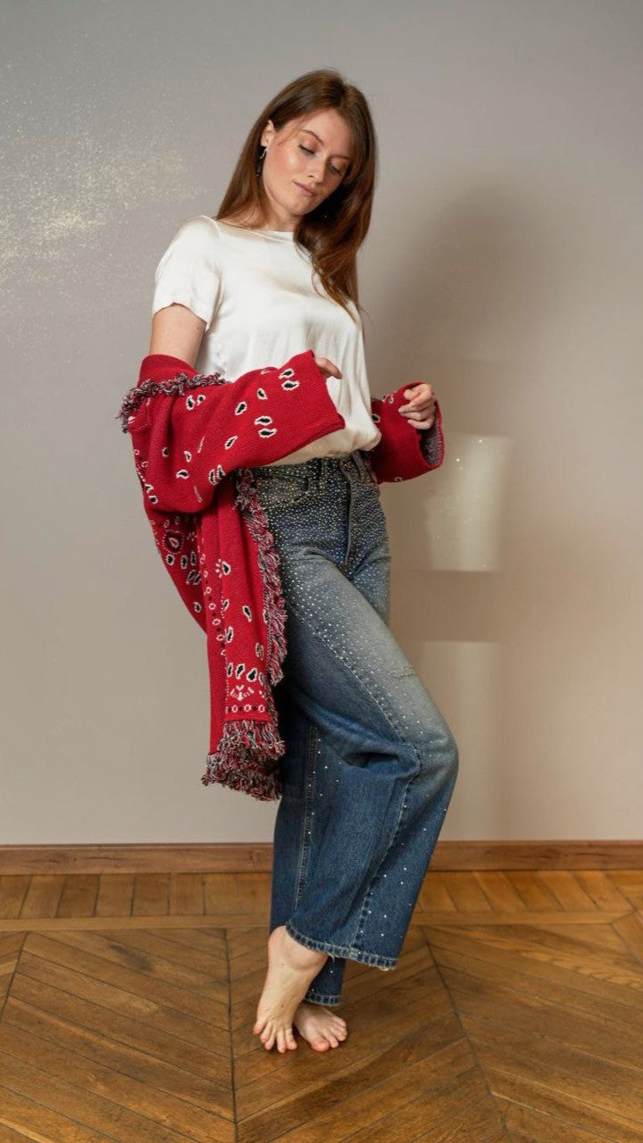 Zahjr - Jeans con strass lavaggio blu - ART.53539712