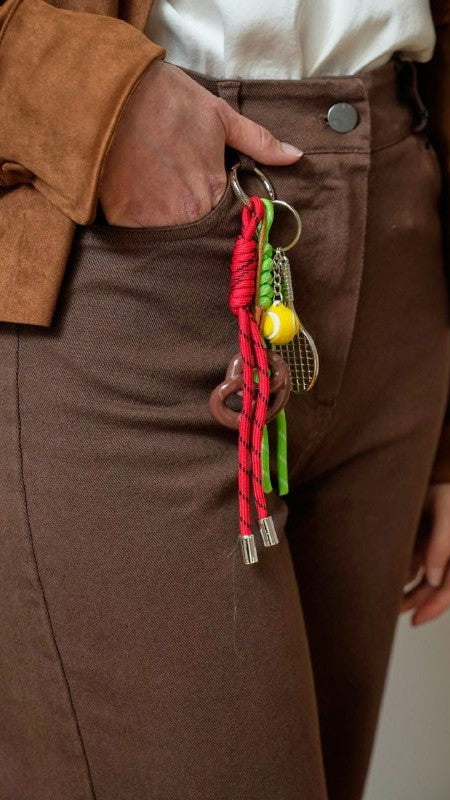 Tensione In - Pantaloni tinta unita marroni con charms - ART.PA3893-GAD