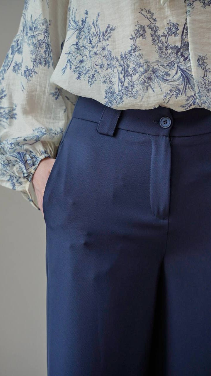 Tensione in - Pantaloni in tinta unita blu - ART.TE25P6102