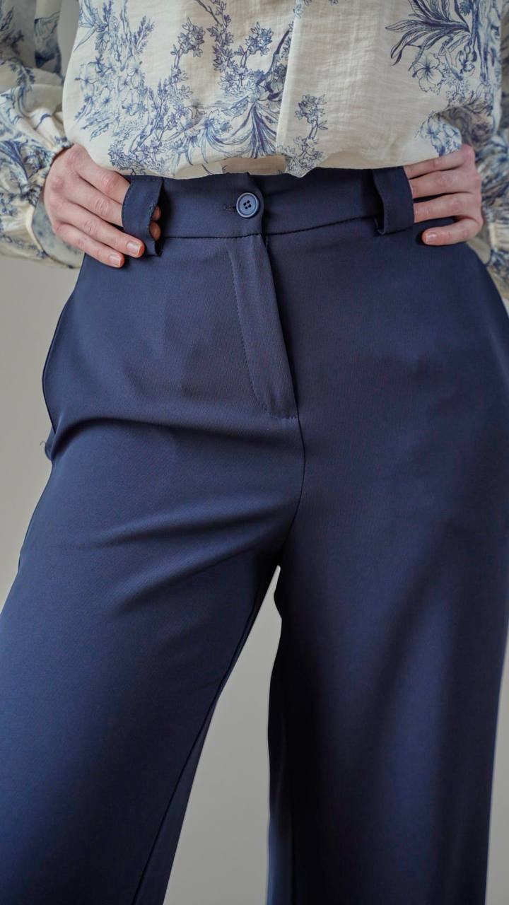 Tensione in - Pantaloni in tinta unita blu - ART.TE25P6102