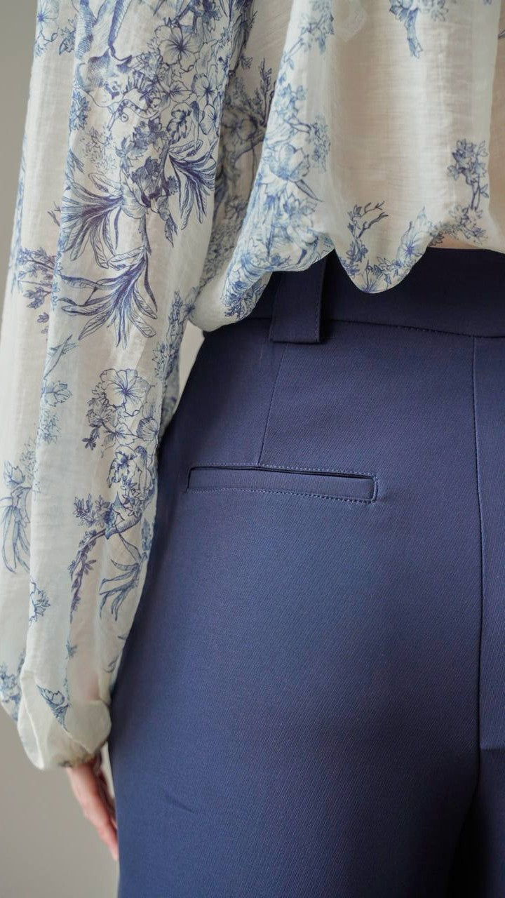Tensione in - Pantaloni in tinta unita blu - ART.TE25P6102