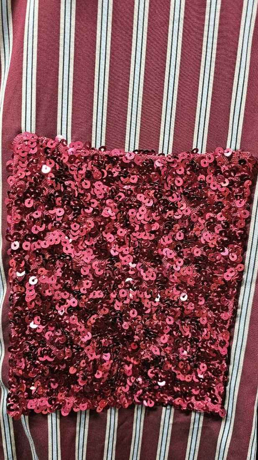 Tensione In - Camicia a righe con dettaglio gioiello - Bordeaux - Grigio - ART.W26C097CAMP