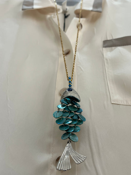 Via Roma - Collana Brillapesce Argento - Oro - Turchese