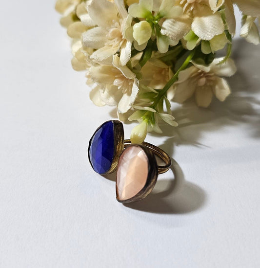 Anello "Turco" Blu - Rosa chiaro