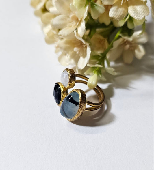 Anello "Turco” Grigio - Bianco