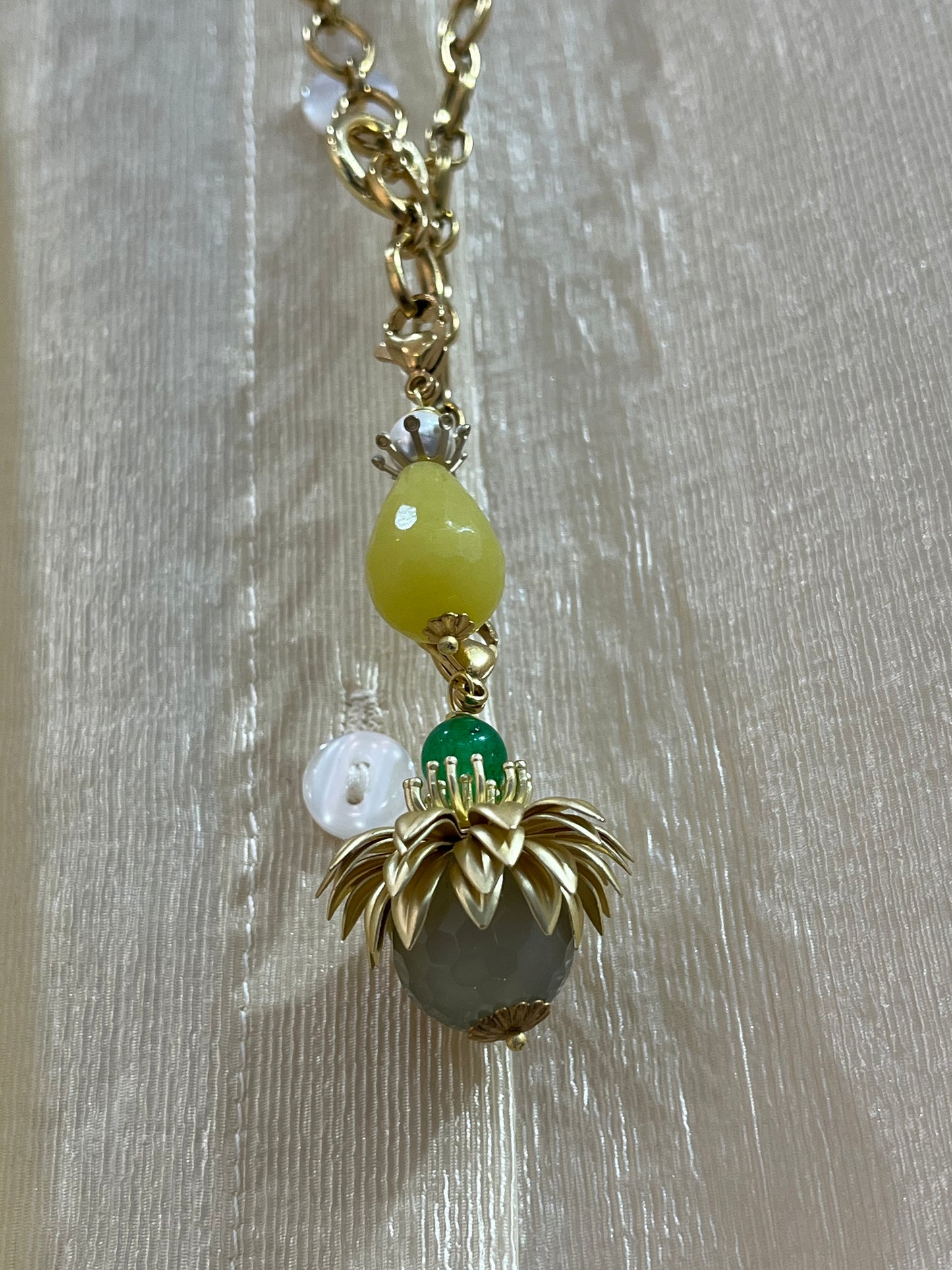 Via Roma - Collana "Linda" Verde - Oro