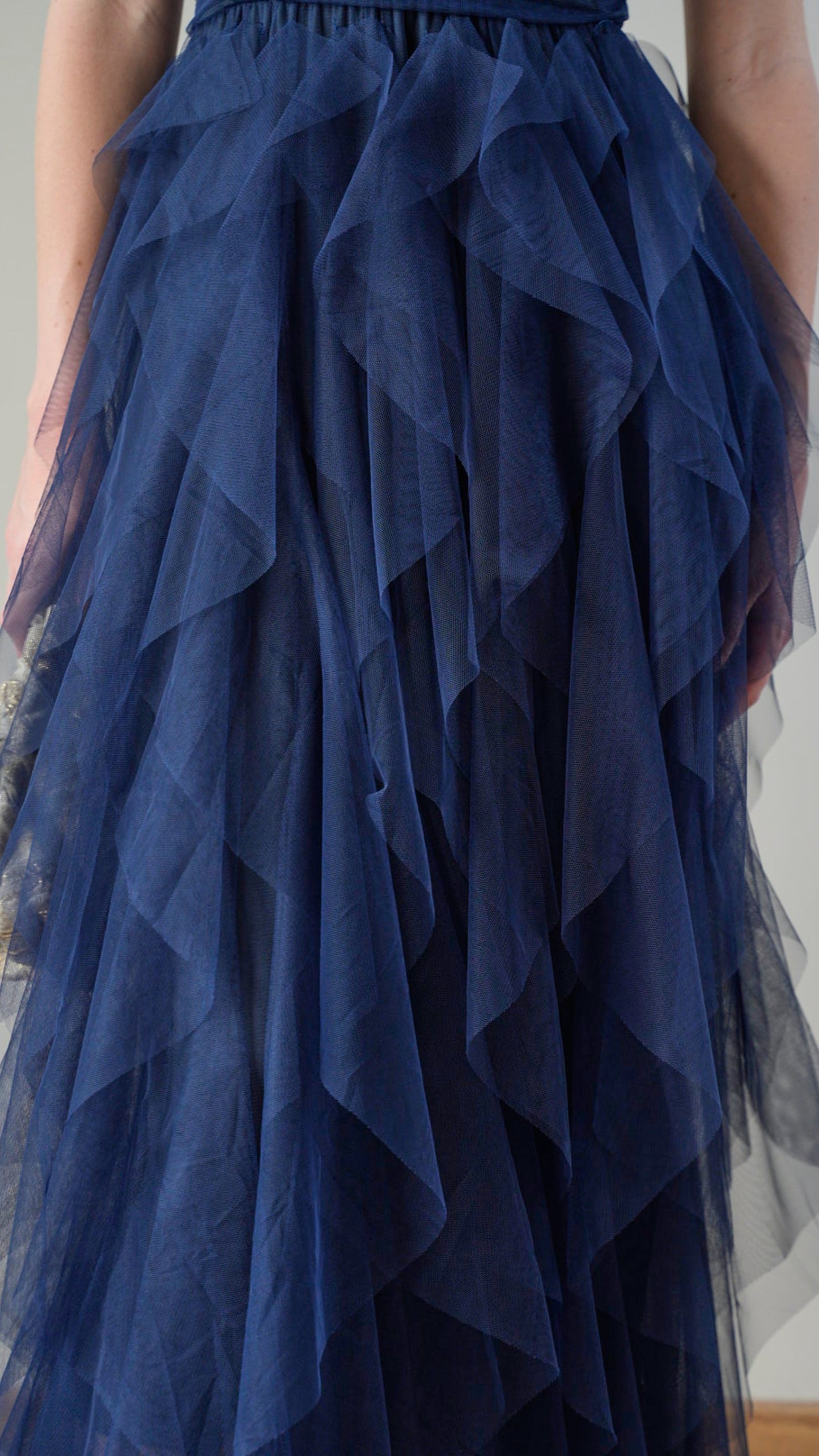 Lokita - Abito lungo in tulle blu - ART.LOK066/1113/25SSPR