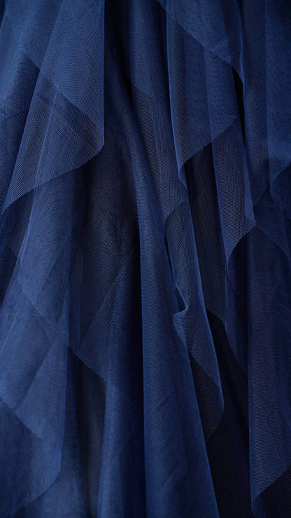 Lokita - Abito lungo in tulle blu - ART.LOK066/1113/25SSPR