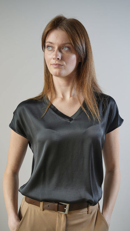 Lokita - T-shirt scollo a V raso stretch - ART.LOK23175/1175/25FWPR