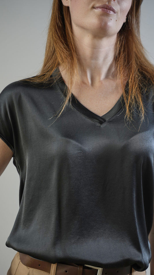 Lokita - T-shirt scollo a V raso stretch - ART.LOK23175/1175/25FWPR