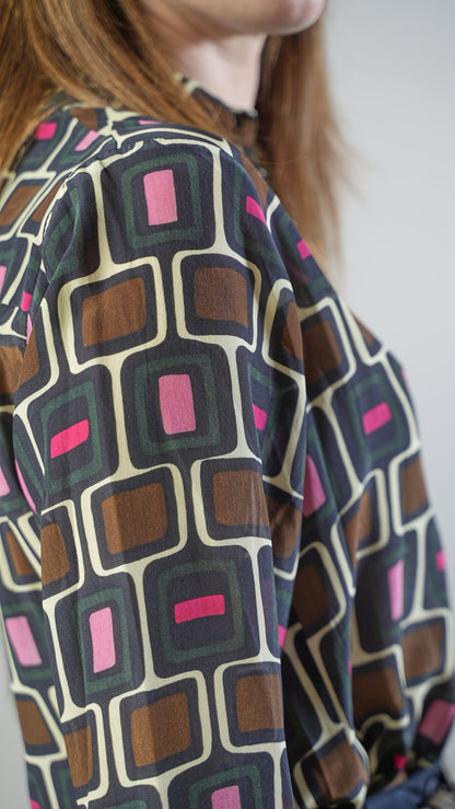 Tensione In - Camicia con stampa geometrica - ART.AI25-2042CAMP