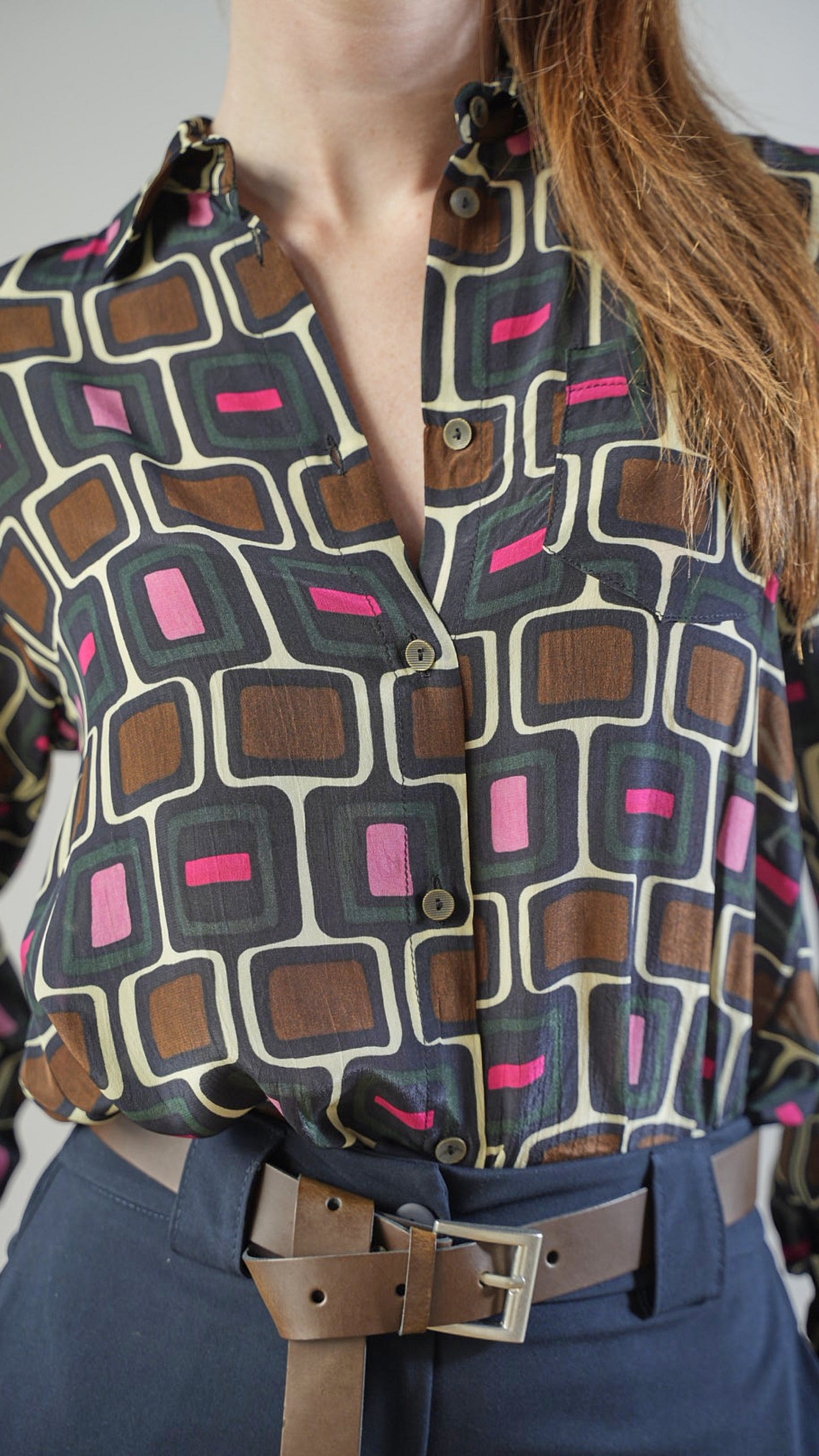 Tensione In - Camicia con stampa geometrica - ART.AI25-2042CAMP