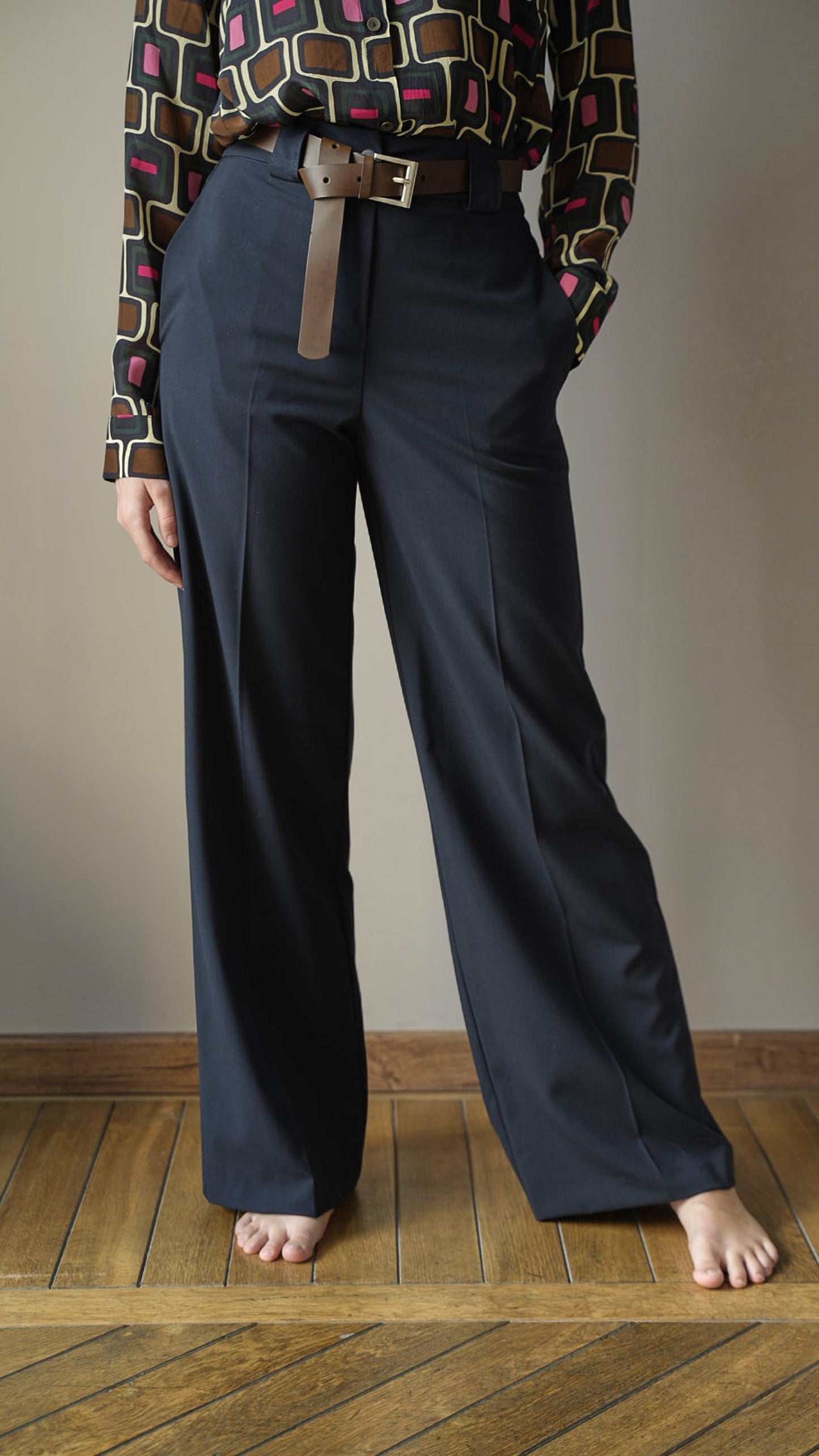 Tensione In - Pantaloni dritti tinta unita - ART.26P161AI25CAMP