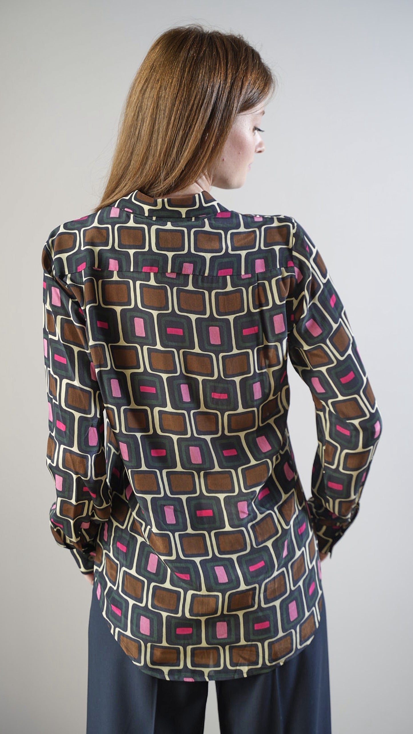 Tensione In - Camicia con stampa geometrica - ART.AI25-2042CAMP