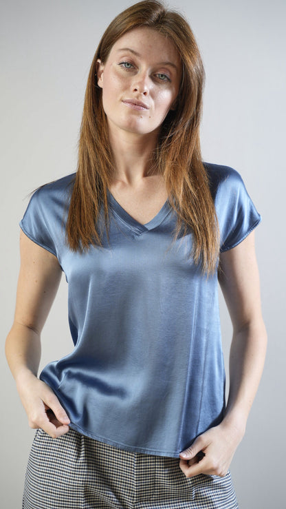 Lokita - T-shirt scollo a V raso stretch - ART.LOK23175/1175/25FWPR