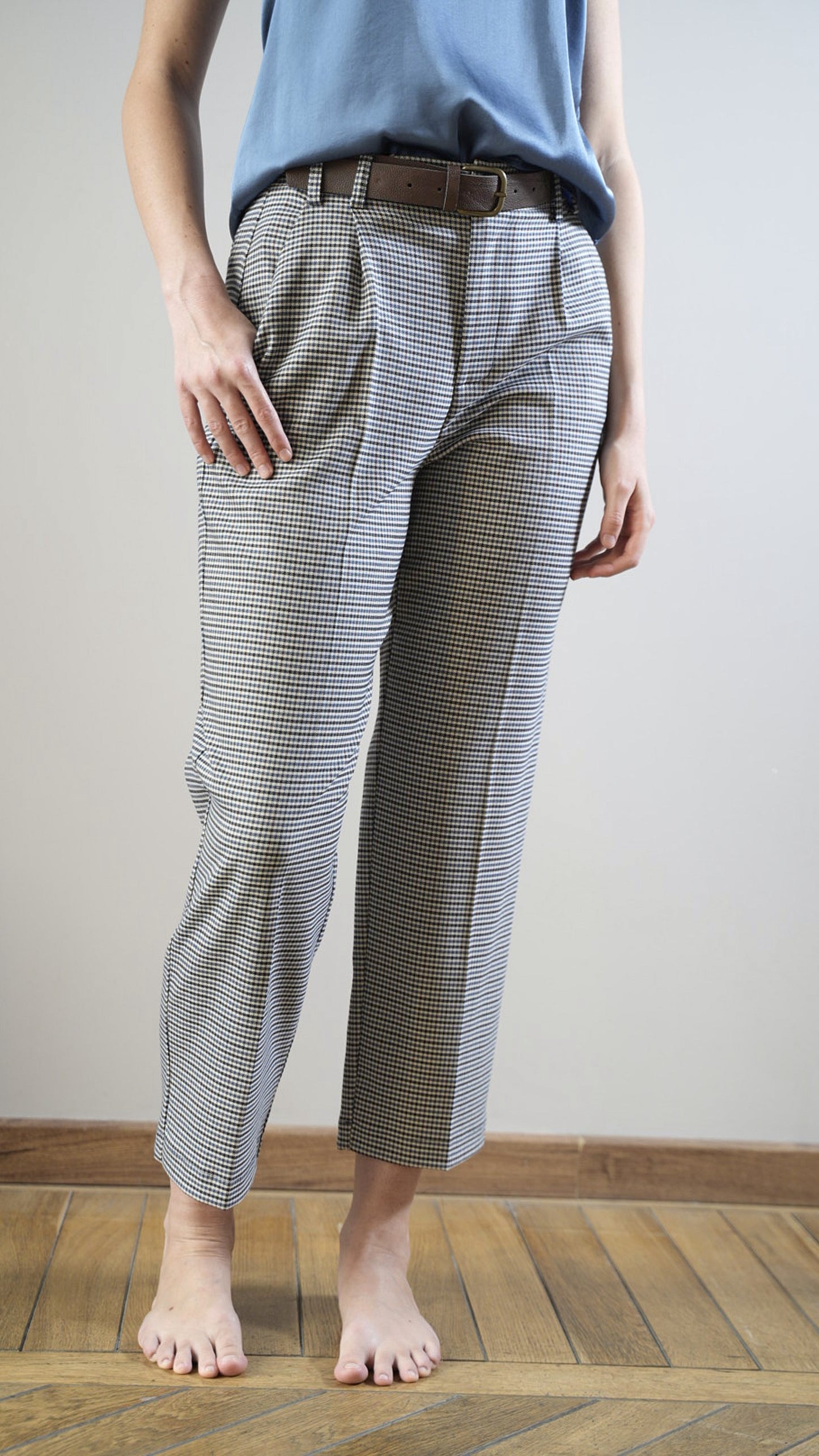 Tensione In - Pantaloni pied de poule - ART.AI25-4006CAMP