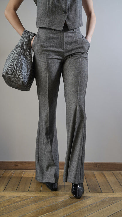 Lokita - Pantaloni flare in tessuto strutturato - ART.LOK2391/180/25FWPR