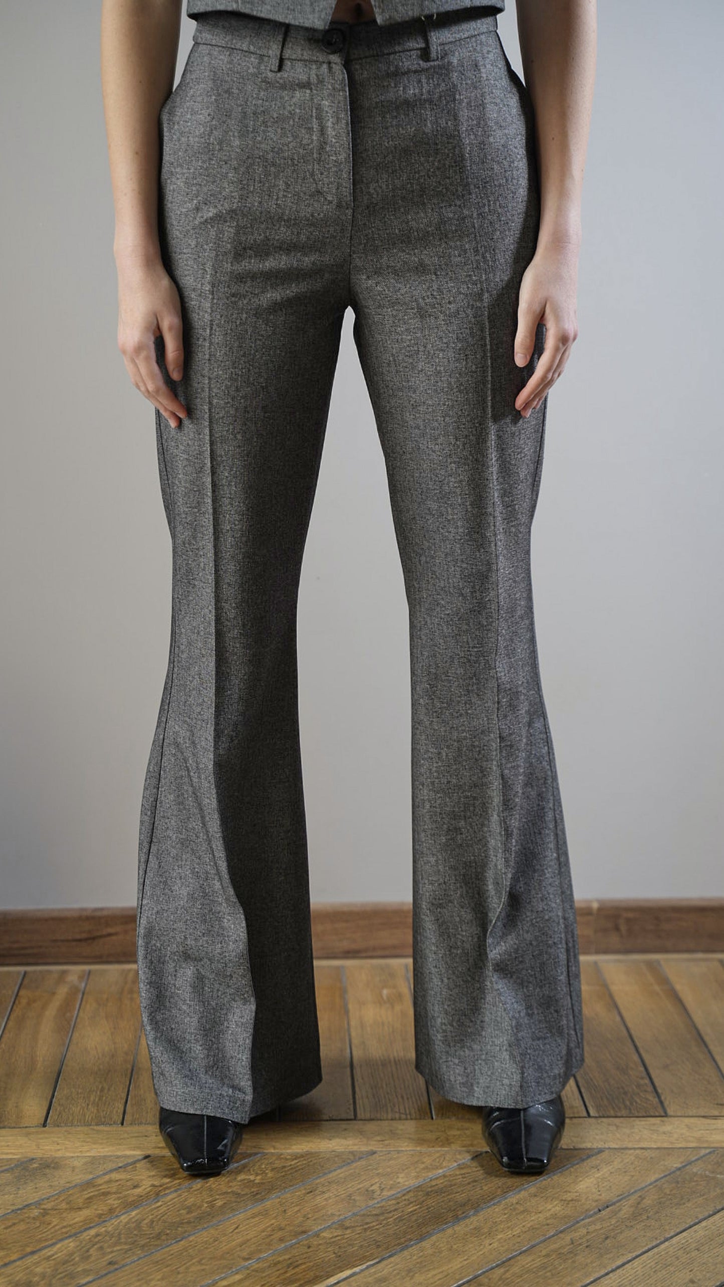 Lokita - Pantaloni flare in tessuto strutturato - ART.LOK2391/180/25FWPR