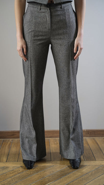Lokita - Pantaloni flare in tessuto strutturato - ART.LOK2391/180/25FWPR