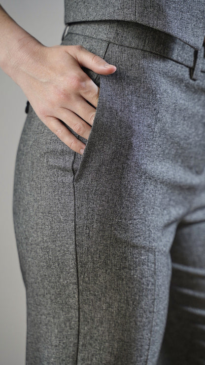 Lokita - Pantaloni flare in tessuto strutturato - ART.LOK2391/180/25FWPR