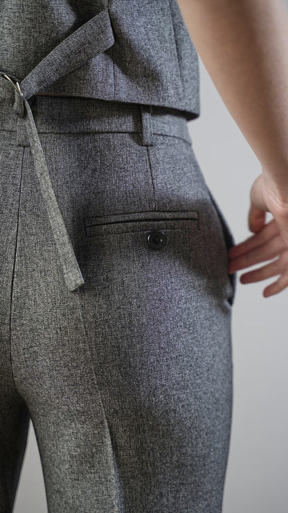 Lokita - Pantaloni flare in tessuto strutturato - ART.LOK2391/180/25FWPR