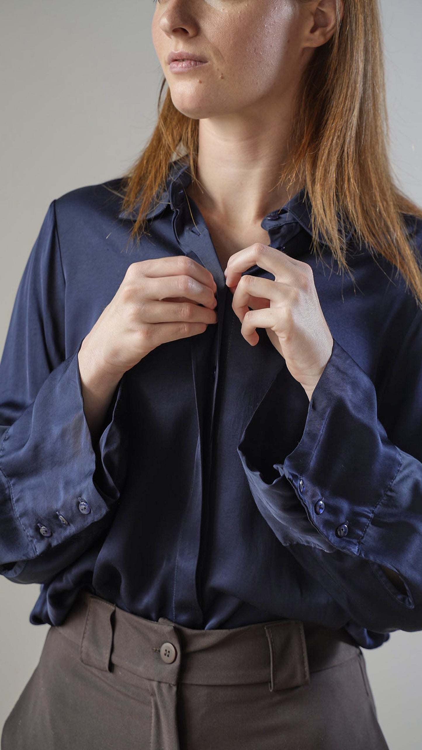 Tensione In - Camicia tinta unita blu - ART.4452V47