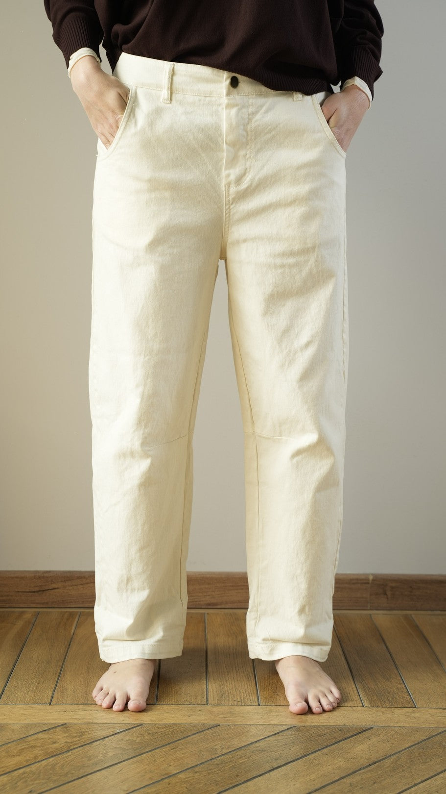 Kontatto - Pantaloni dritti con cucitura laterale sul polpaccio - ART.FW100N