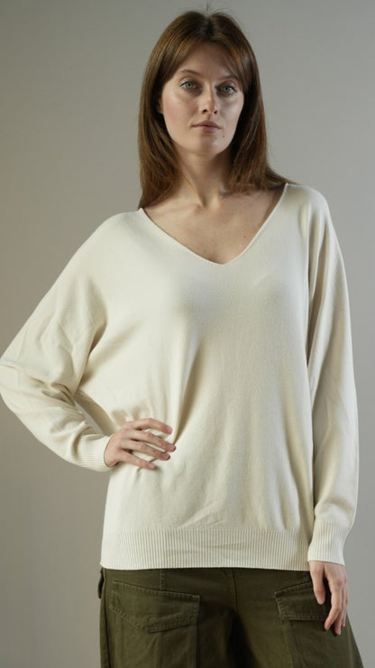 Kontatto - Maglione over scollo a V - ART.3M0815C