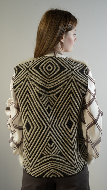 Tensione In - Gilet in pelliccia e tessuto - ART.W5HMG81A400