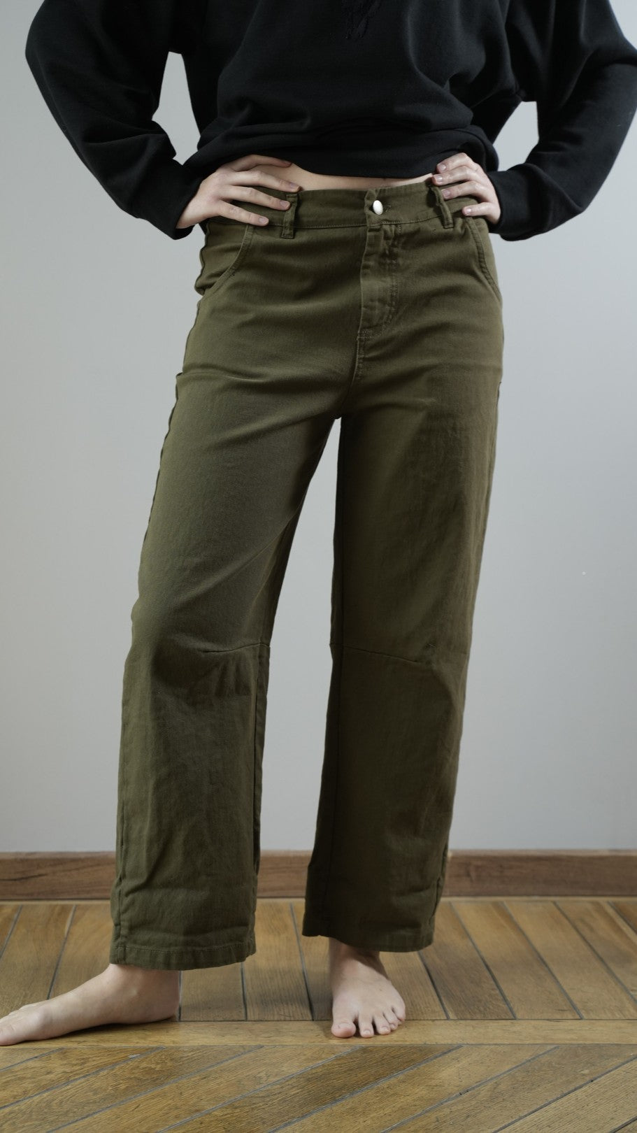 Kontatto - Pantaloni dritti con cucitura laterale sul polpaccio - ART.FW100N