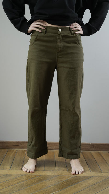 Kontatto - Pantaloni dritti con cucitura laterale sul polpaccio - ART.FW100N