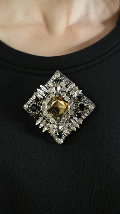 Anna Palmer Los Angeles - T-shirt in felpa con spilla removibile - ART.FANO-3688